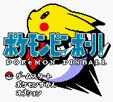 Pokemon Pinball title screen for GameBoy Color